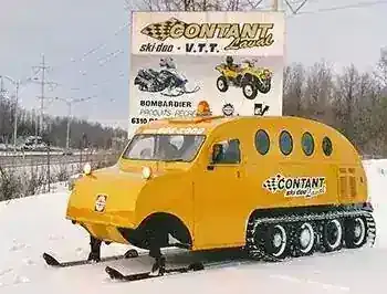 La célèbre voiture-motoneige Contant, un jouet mécanique bien connu