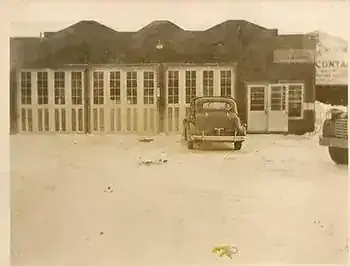 Le tout premier garage Contant, dans les années 1940