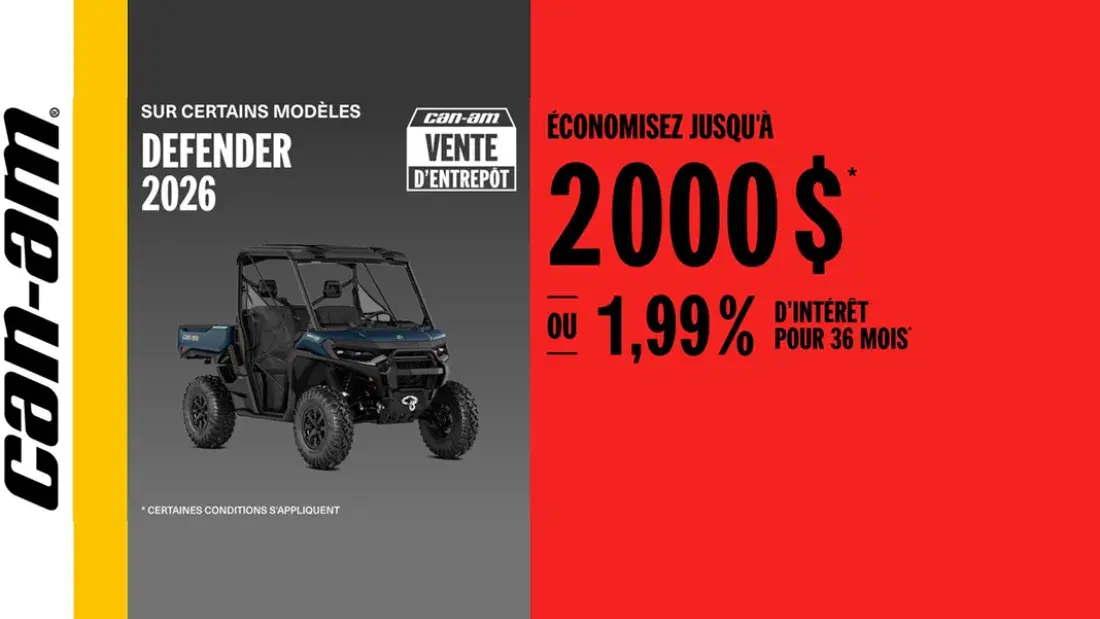 Save up to $2,000 OR 1.99% for 36 months  on select 2026 Defender models