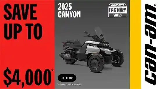 Save up to $4,000 on select 2025 Canyon