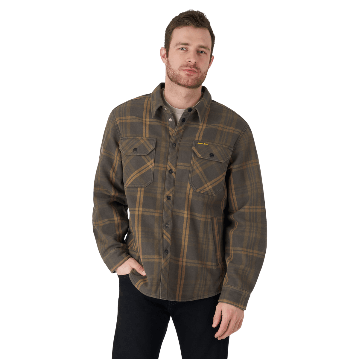 Surchemise à carreaux doublée en molleton polaire Can-Am pour homme — photo 5