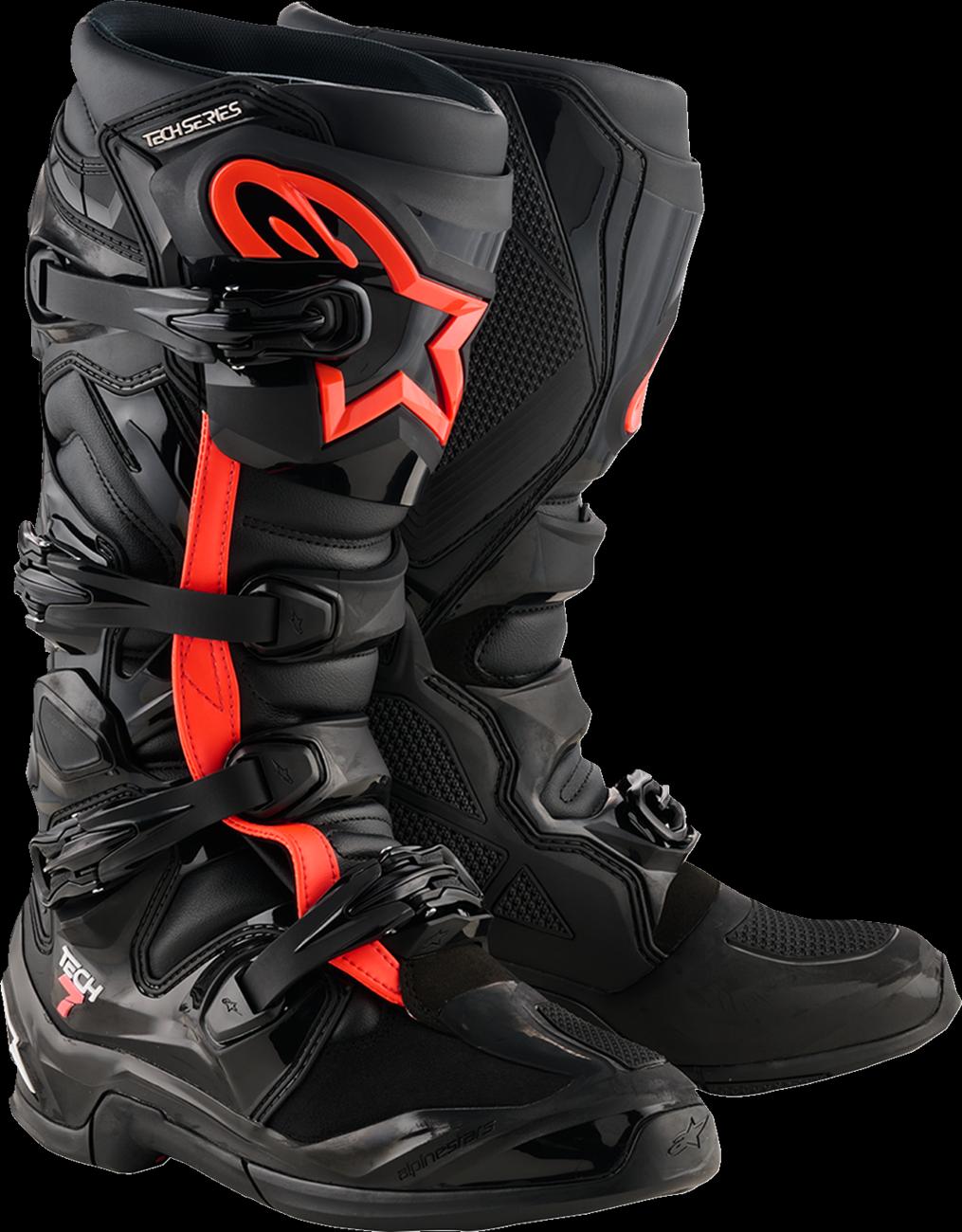 BOOT TECH 7(25) BK/RED FLUO 9