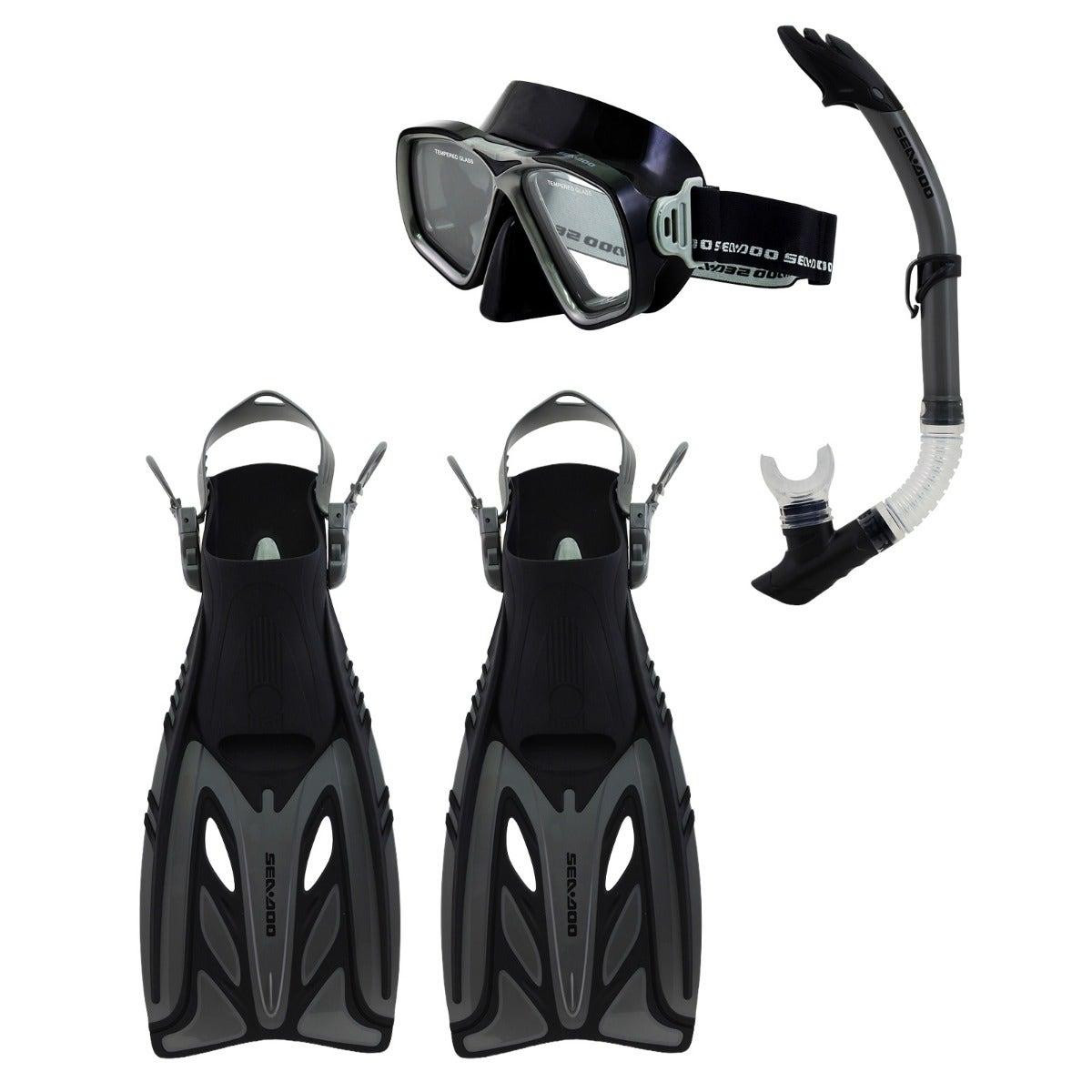 Ensemble unisexe de masque, tuba et palmes pour adulte Sea-Doo — photo 5
