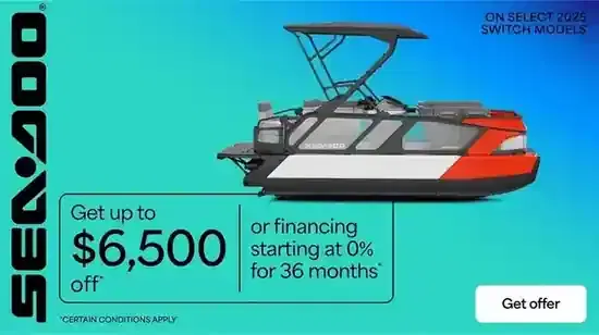 Get up to $6,500 off or financing starting at 0% for 36 months on select 2025 Switch models