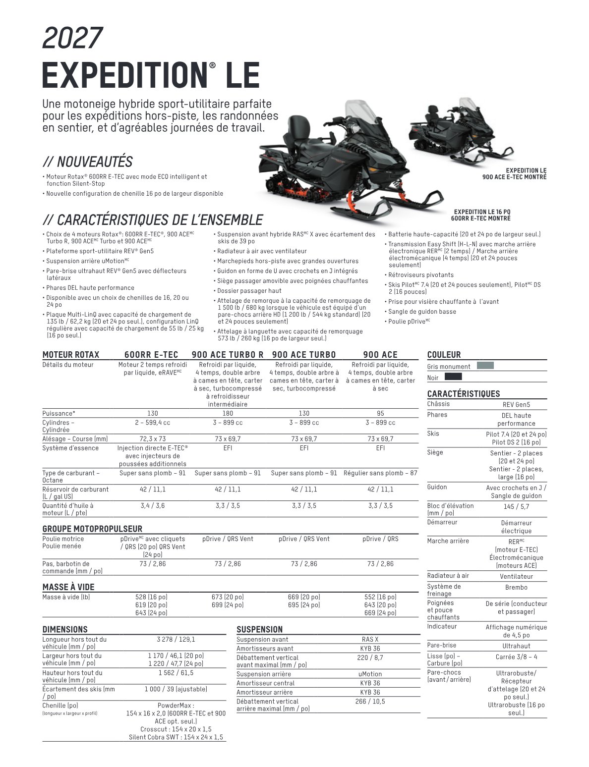 Spec Sheet