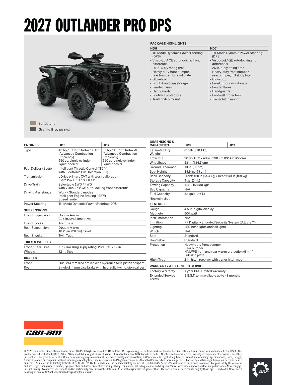 Spec Sheet
