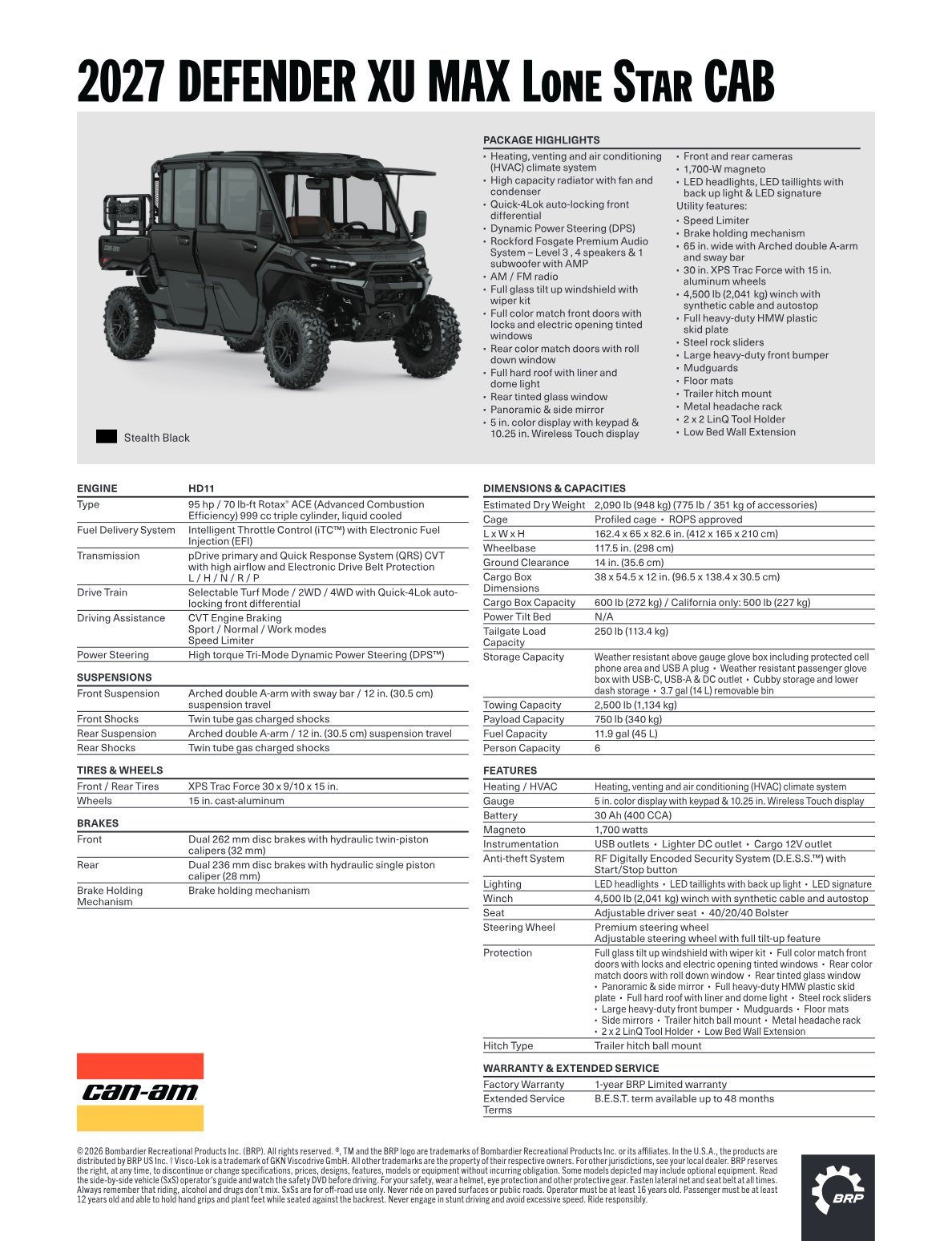 Spec Sheet