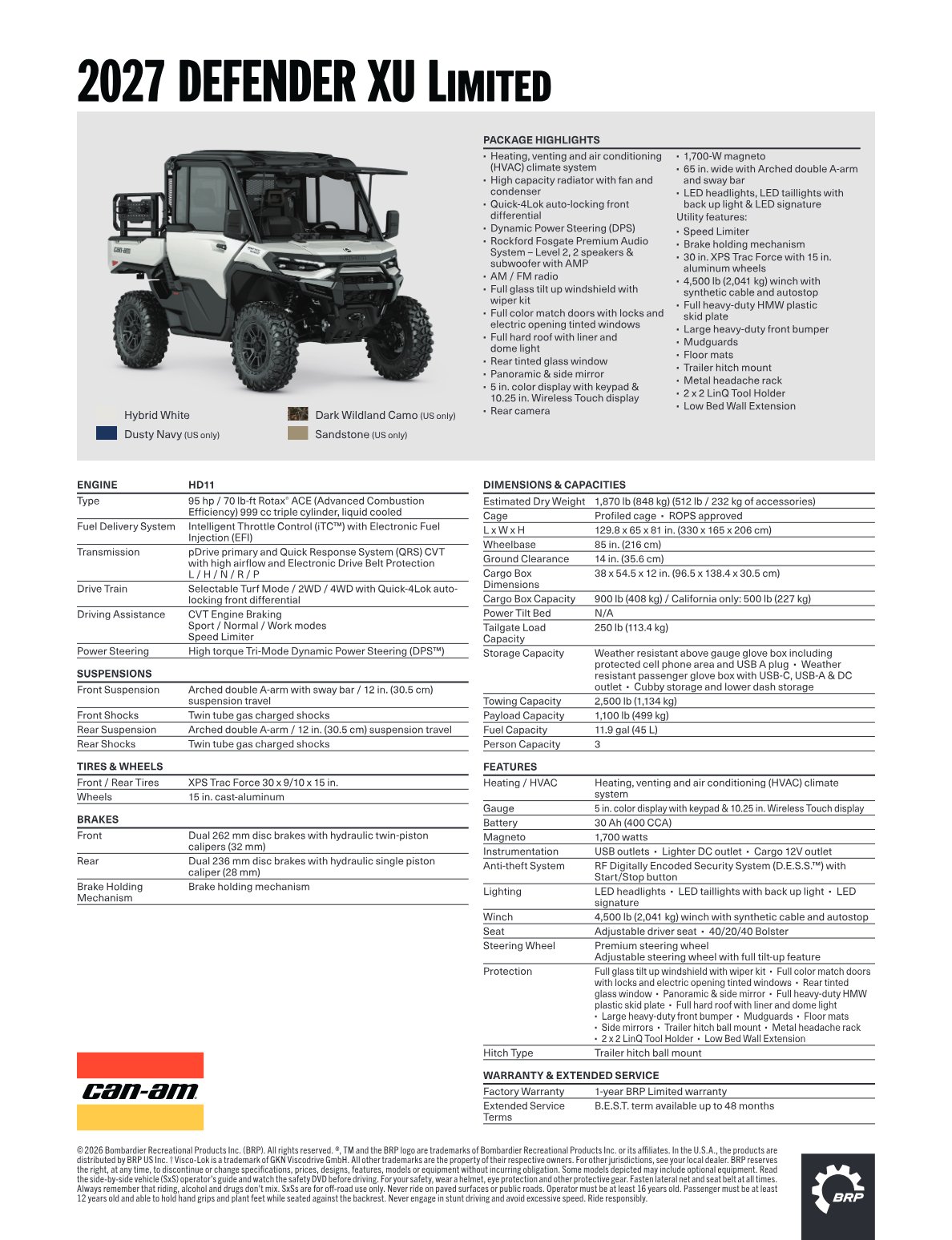 Spec Sheet