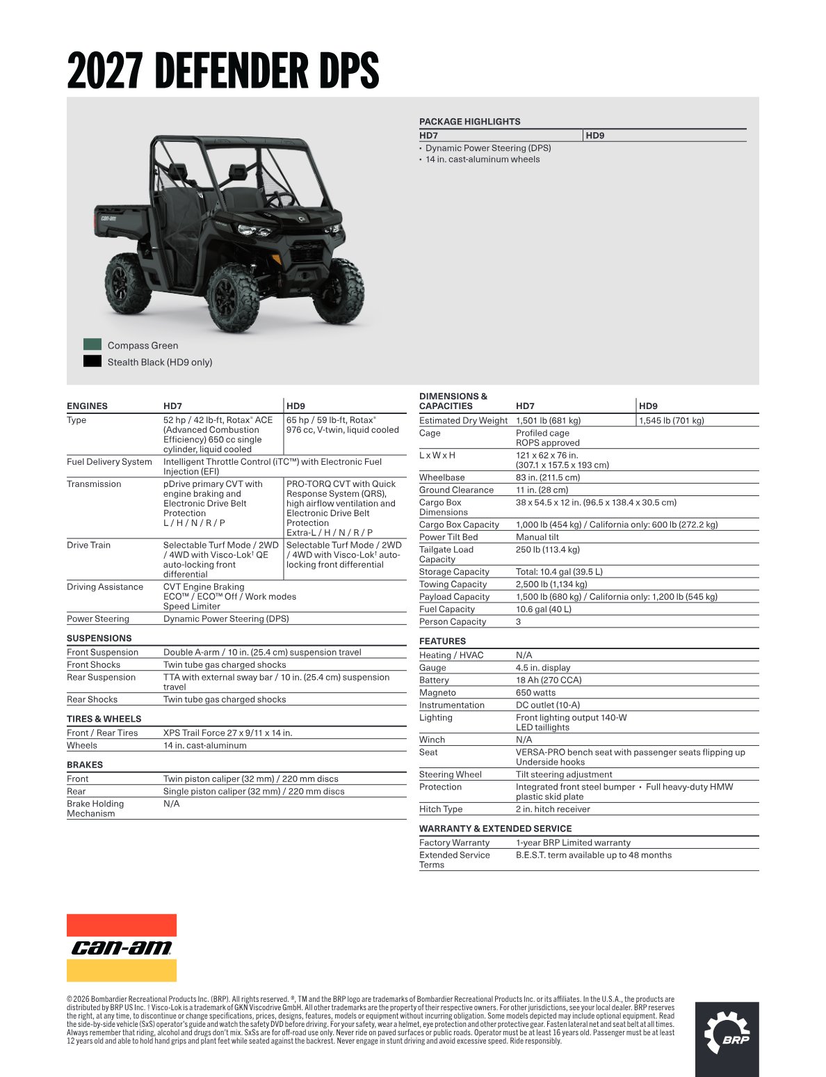 Spec Sheet