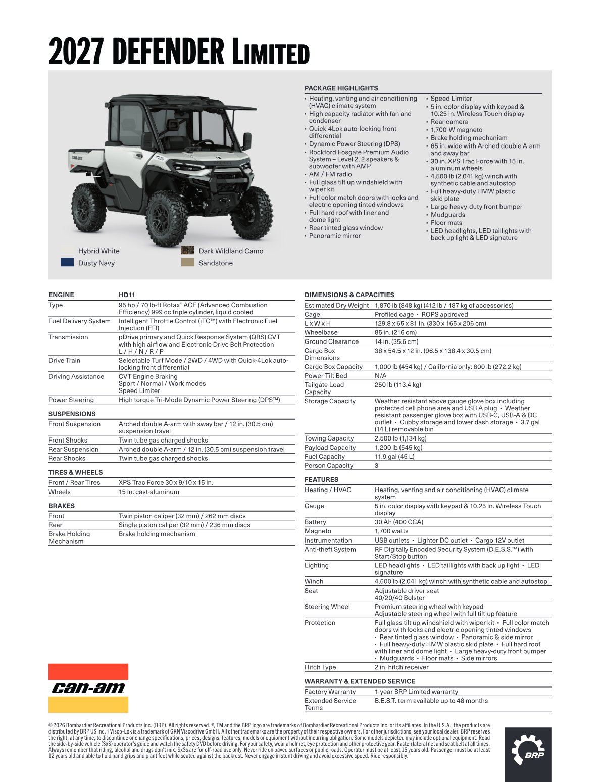 Spec Sheet