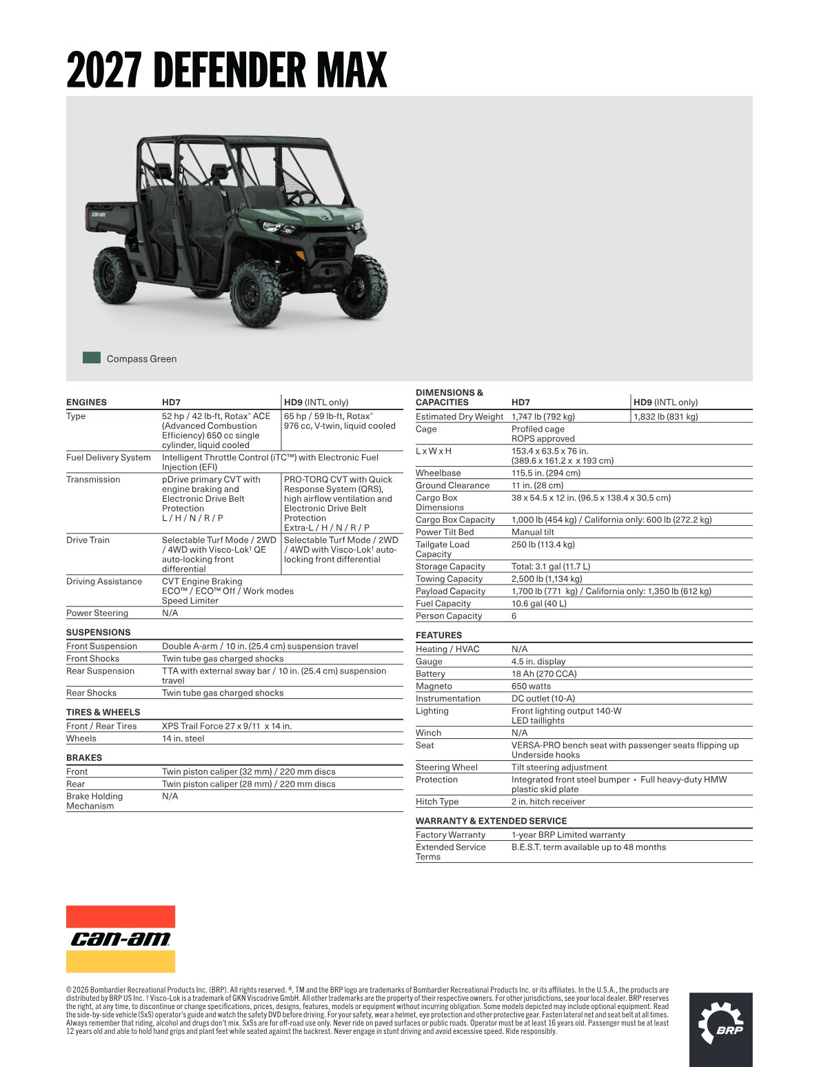 Spec Sheet