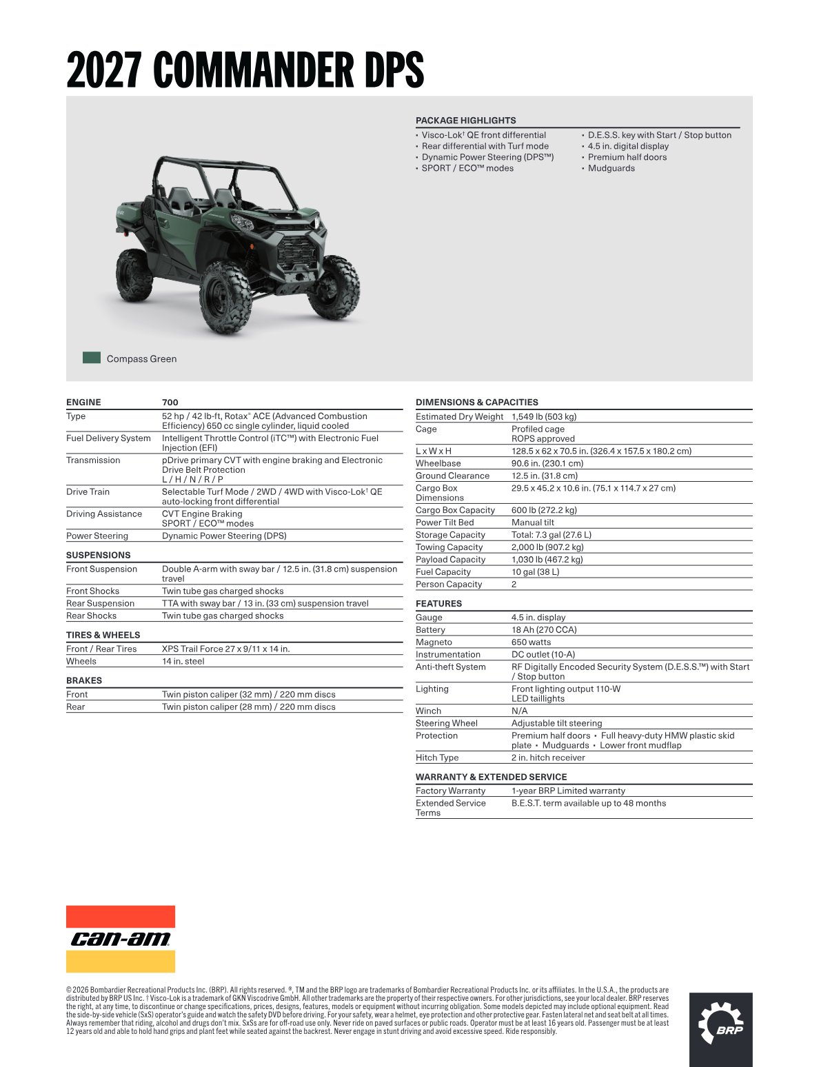 Spec Sheet