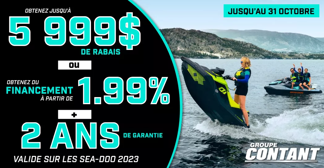 Promotion Sea-Doo 2023 fin 31 octobre