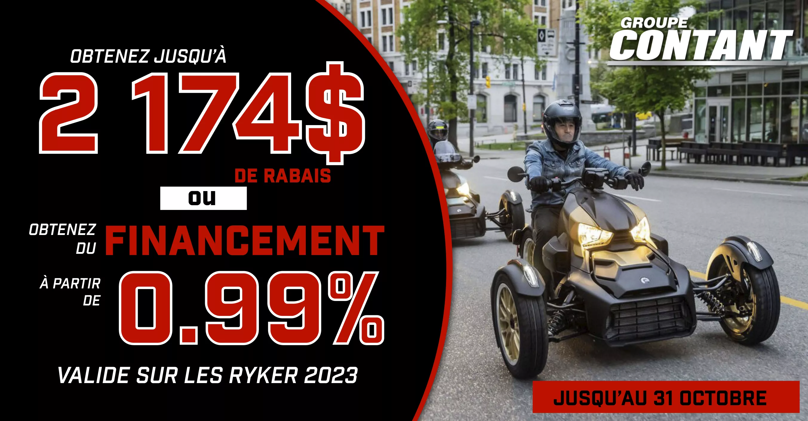 Promotion Can-Am Ryker 2023 fin 31 octobre