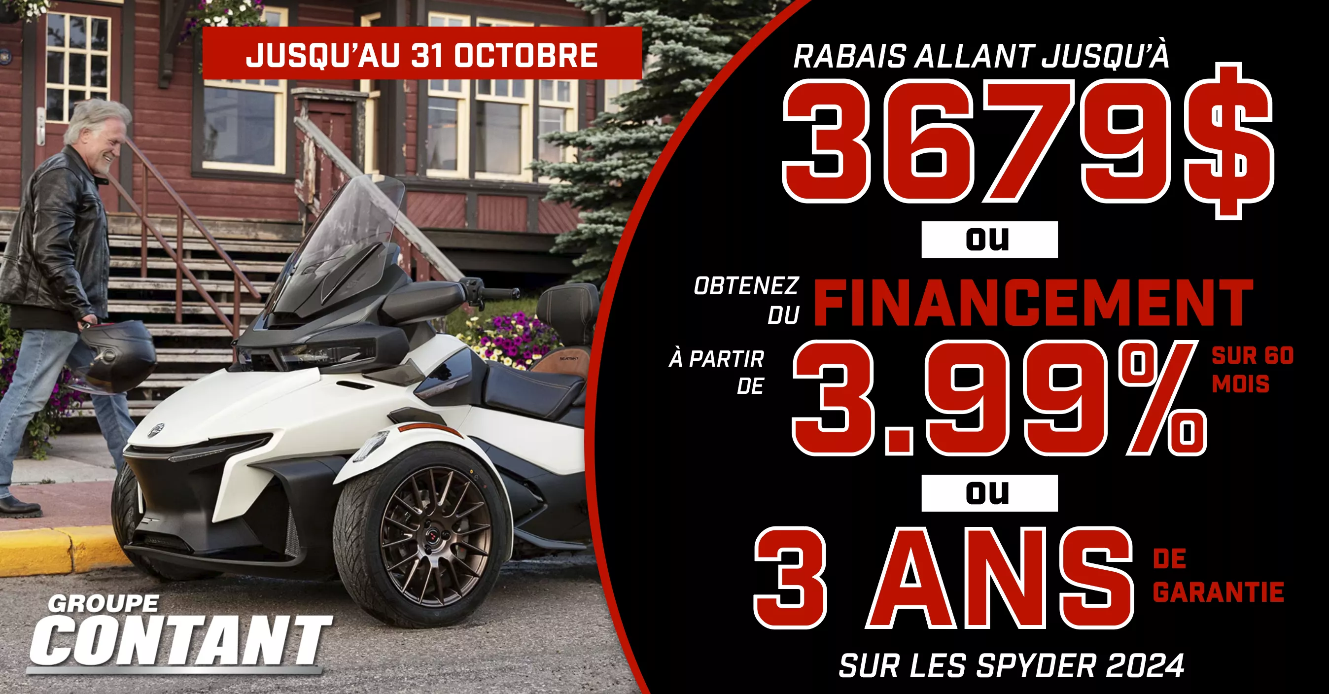 Promotion Can-Am Spyder 2024 fin 31 octobre