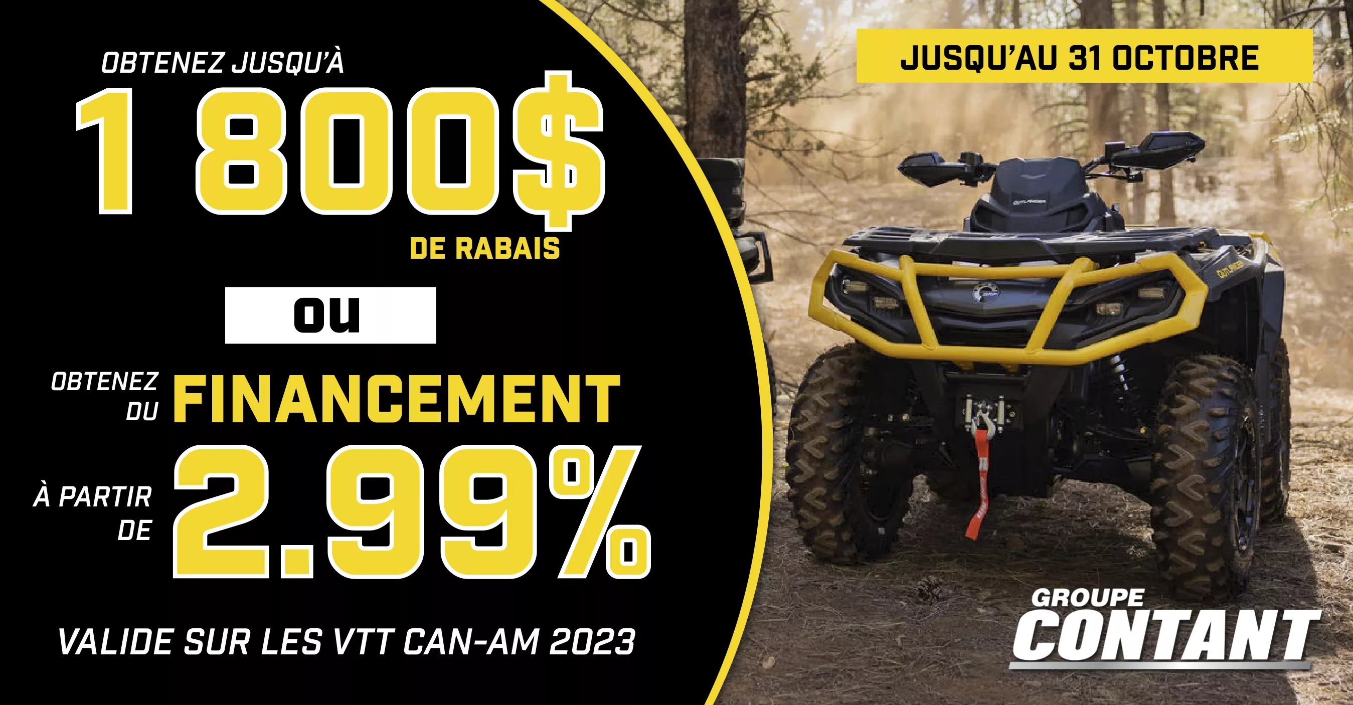 Promotion Can-Am VTT 2023 fin 31 octobre