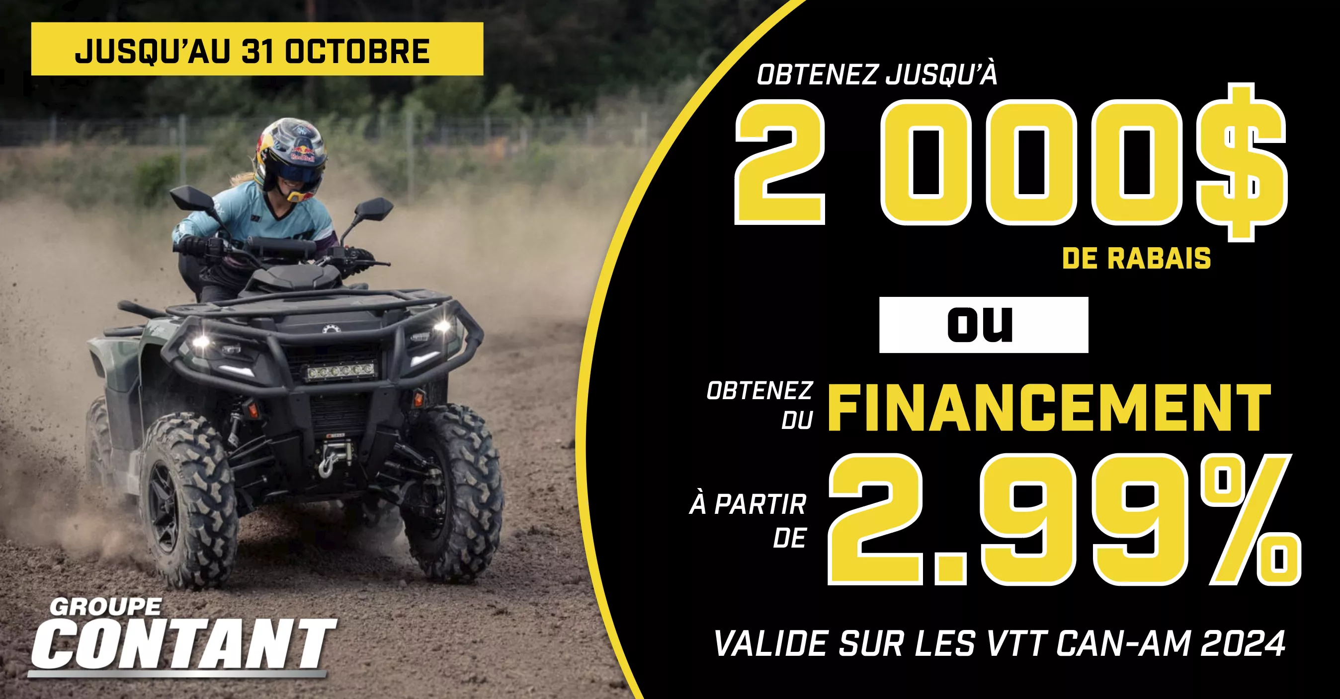 Promotion VTT Can-Am 2024 fin 31 octobre