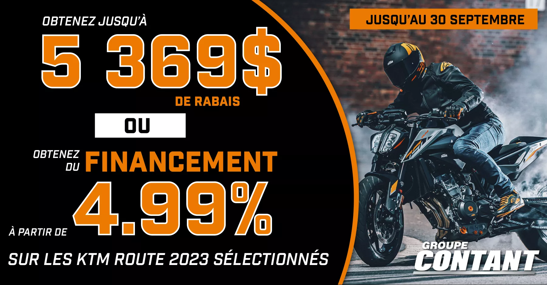 Promotion KTM route 2023 fin 30 septembre