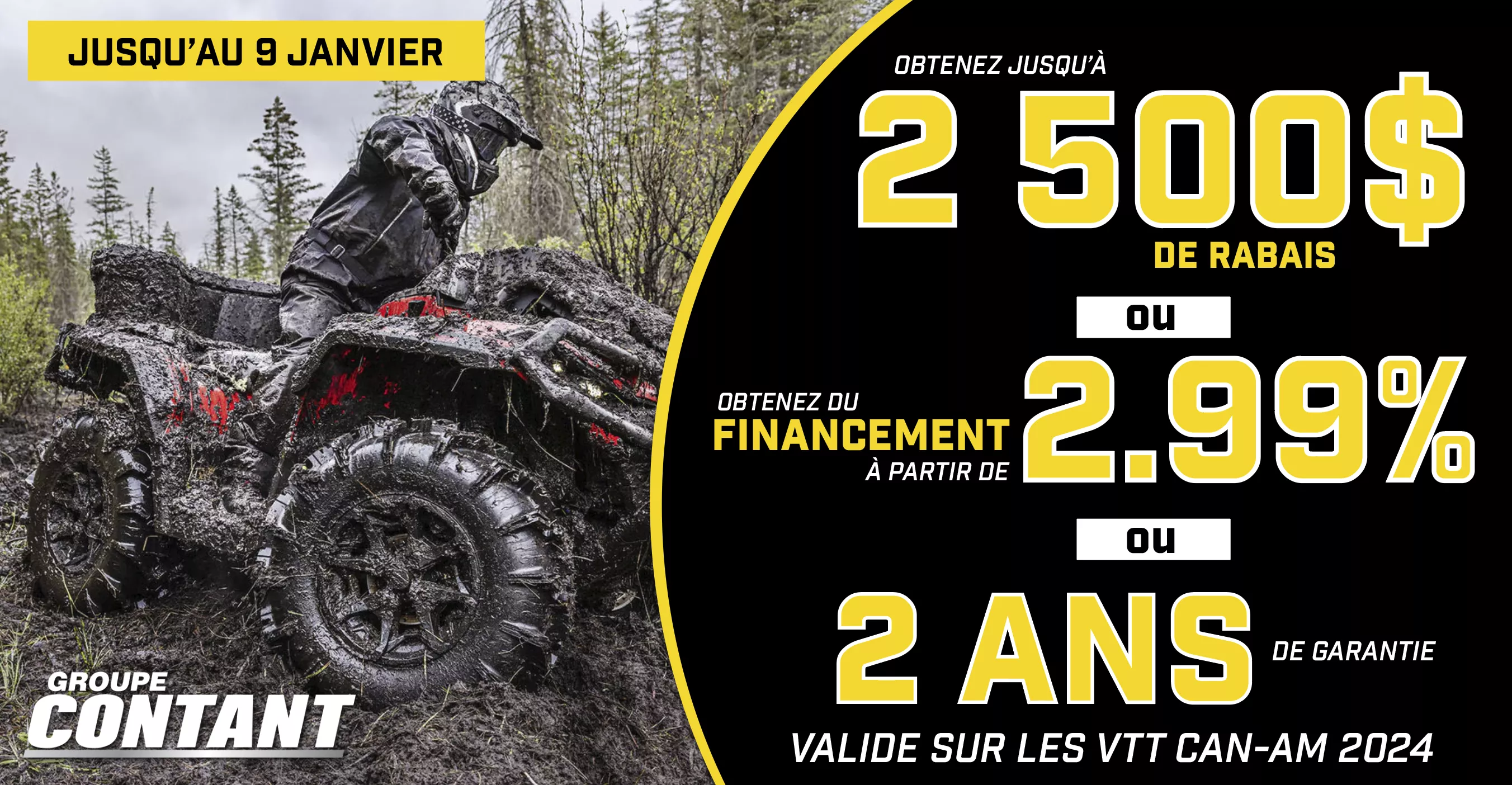 Promotion Can-Am VTT 2024 fin 9 janvier