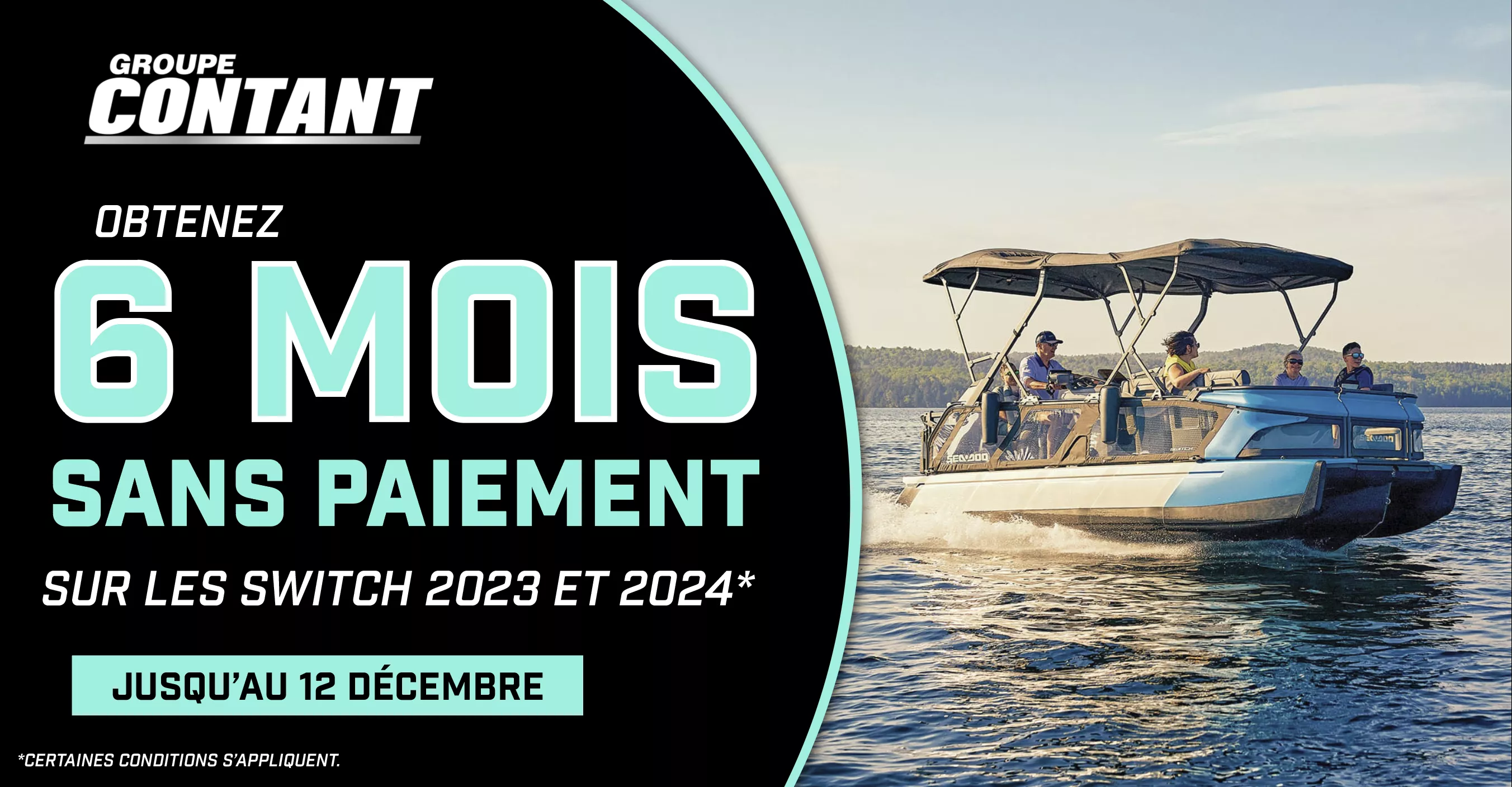 Promotion Sea-Doo Switch 2023 et 2024 fin 12 décembre