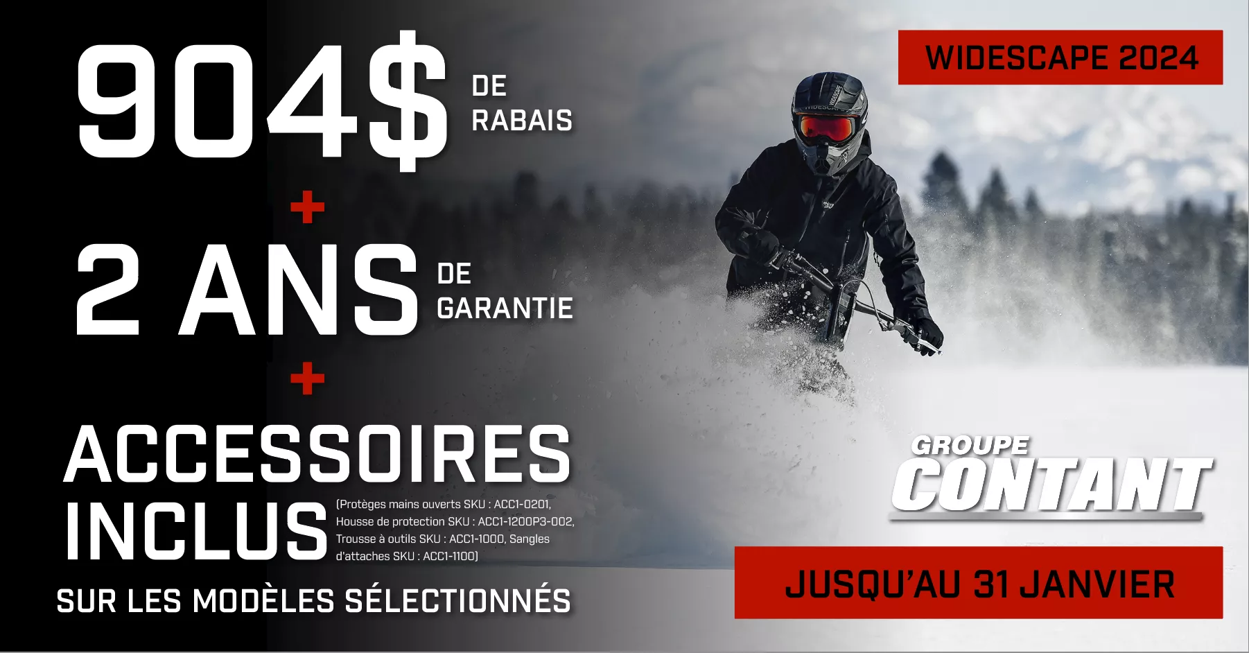 Promotion Widescape 2024 fin 9 février 